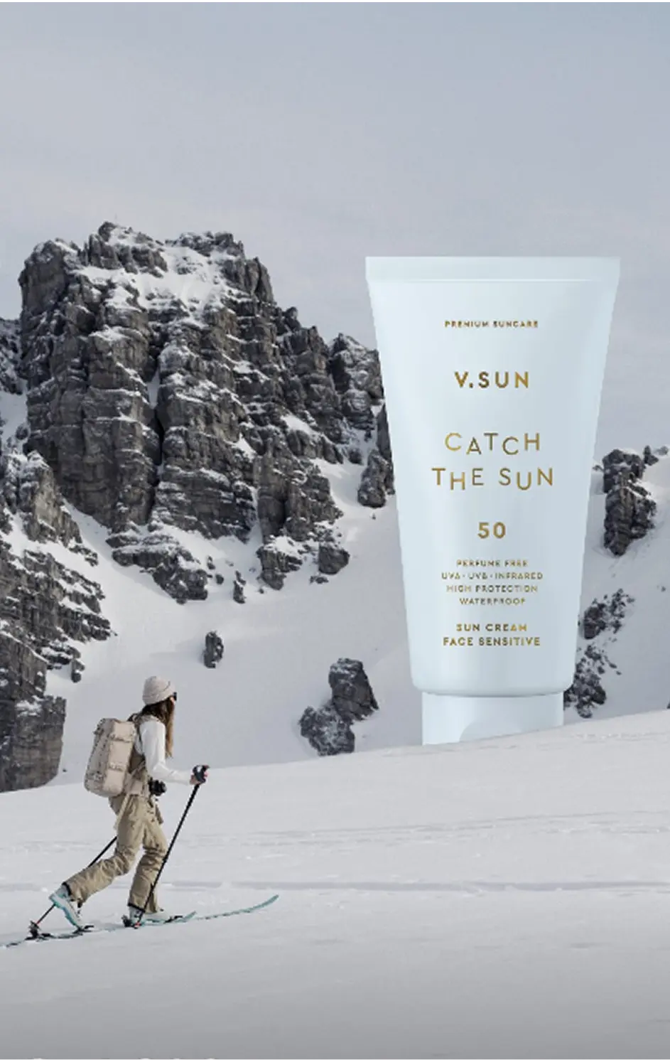 V.SUN Catch the sun 50 auch beim Wintersport hifreich